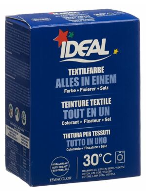 IDEAL / ESWACOLOR, Teinture textile MARINE Tout en 1 230g, Teinture  textile « Tout en un »