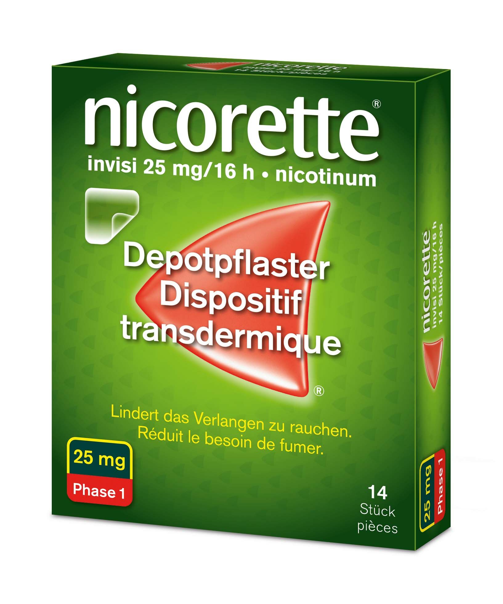 Nicorette Invisi Patch 25 mg/16h 14 Stk jetzt bestellen