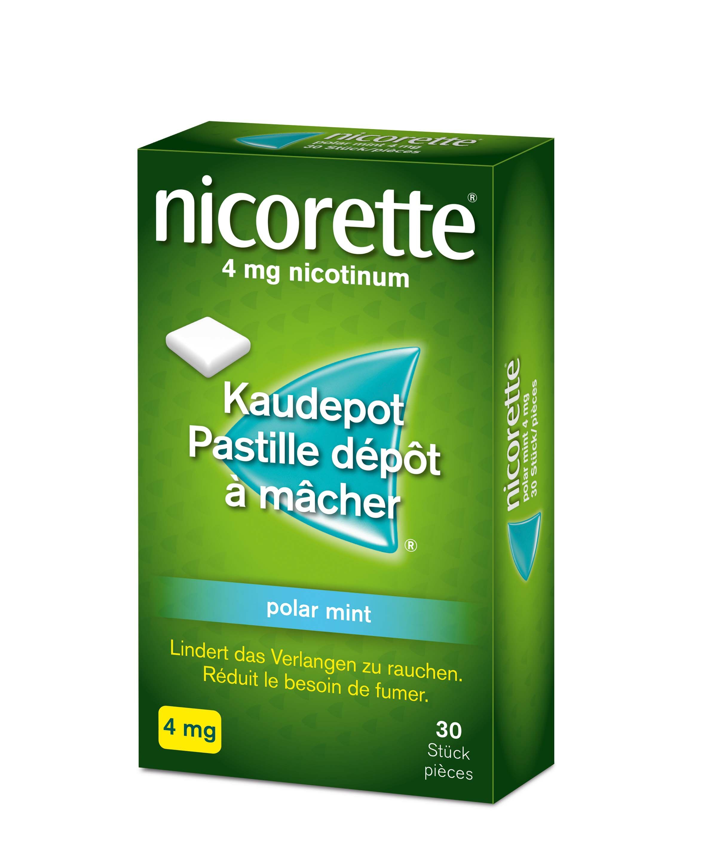 Nicorette Polar Mint Kaudepots 4 mg 30 Stk jetzt bestellen