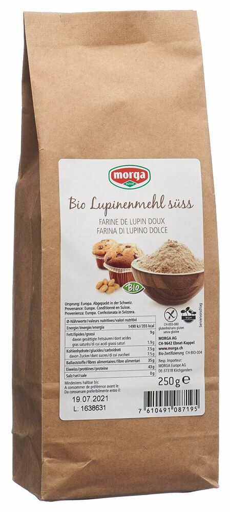 farine de lupin doux bio pour alimentation cétogène vegan NaturKraftWerke