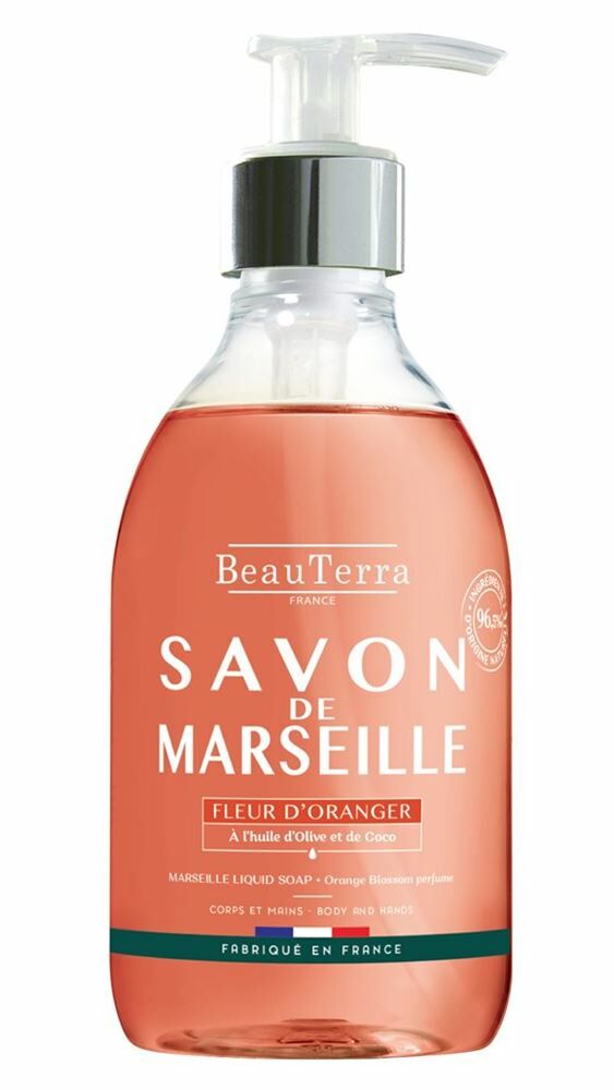 BeauTerra Savon de Marseille Liquide Surgras Amande Douce 300ml