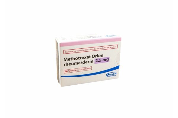 Methotrexat Orion rheuma/derm Tabl 2.5 mg Blist 20 Stk