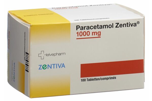 Paracetamol Zentiva Tabl 1000 mg 100 Stk