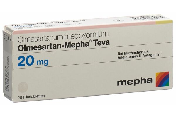 Olmesartan-Mepha Teva Filmtabl 20 mg 28 Stk