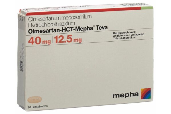 Olmesartan-HCT-Mepha Teva cpr pell 40mg/12.5mg 28 pce