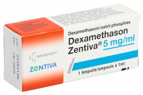 Dexamethason Zentiva sol inj 5 mg/ml amp 1 ml