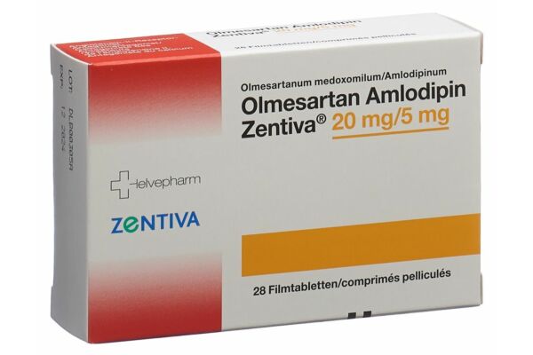 Olmesartan Amlodipin Zentiva cpr pell 20/5 mg 28 pce