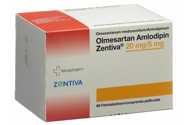 Olmesartan Amlodipin Zentiva cpr pell 20/5 mg 98 pce