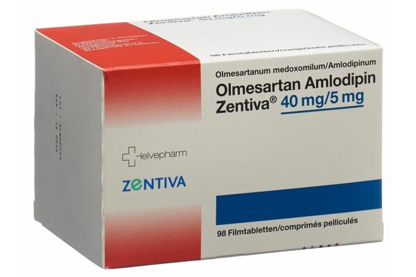 Olmesartan Amlodipin Zentiva cpr pell 40/5 mg 98 pce