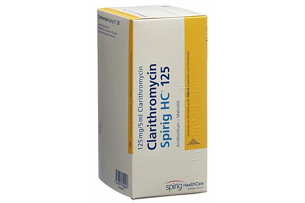 Clarithromycin Spirig HC Gran 125 mg/5ml zur Herstellung einer Suspension zum Einnehmen Fl 100 ml