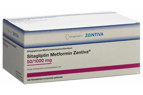 Sitagliptin Metformin Zentiva cpr pell 50mg/1000mg 196 pce