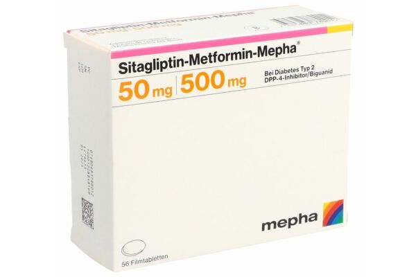 Sitagliptin-Metformin-Mepha Filmtabl 50mg/500mg 56 Stk