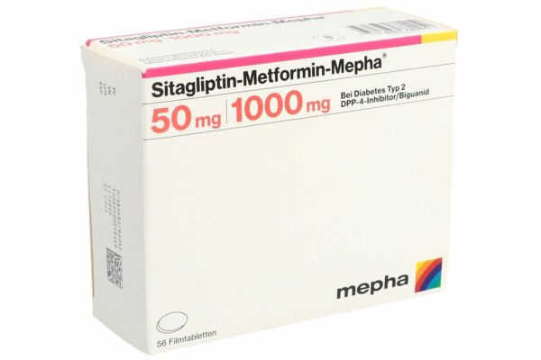 Sitagliptin-Metformin-Mepha cpr pell 50mg/1000mg 56 pce