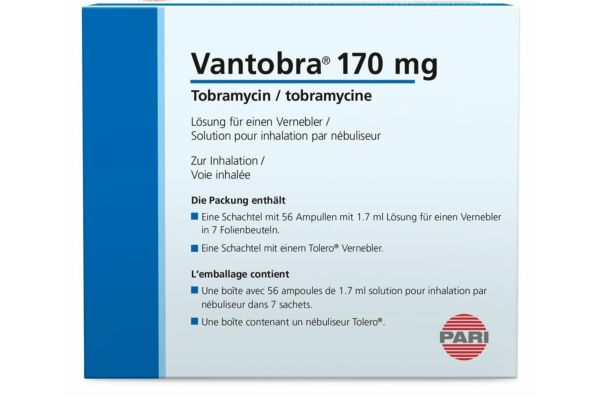 Vantobra Inhal Lös 170 mg/1.7ml Amp 56 Stk