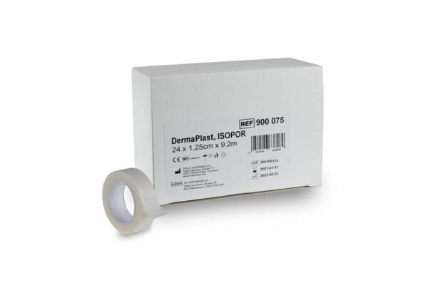 DermaPlast Isopor Fixierpflaster 1.25cmx9.2m Vlies weiss 24 Stk