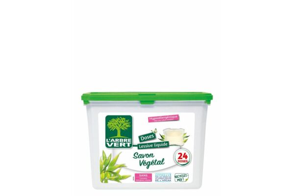 L'ARBRE VERT doses lessive liquide végétal box 24 pce