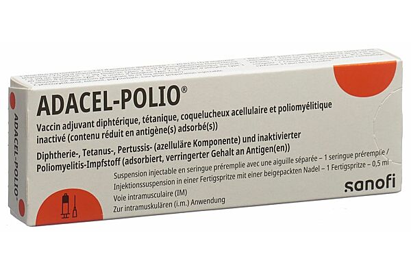 Adacel-Polio susp inj avec aiguille ser pré 0.5 ml