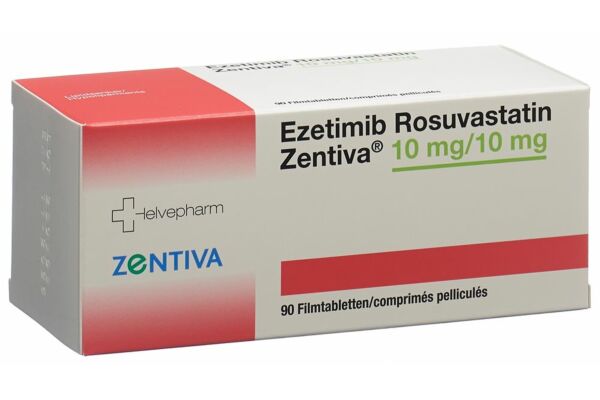 Ezetimib Rosuvastatin Zentiva Filmtabl 10 mg/10 mg 90 Stk