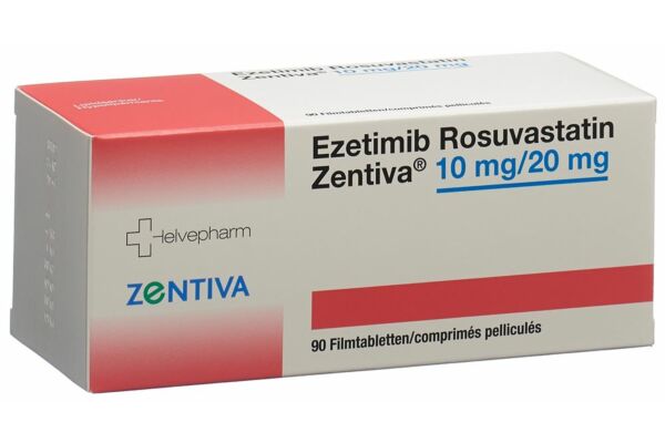 Ezetimib Rosuvastatin Zentiva Filmtabl 10 mg/20 mg 90 Stk