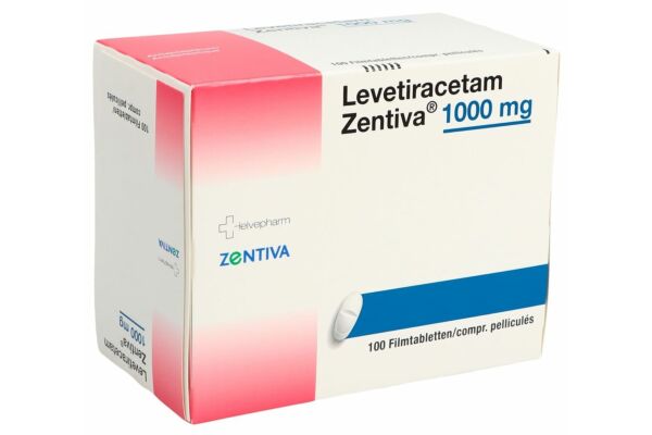 Levetiracetam Zentiva Filmtabl 1000 mg 100 Stk