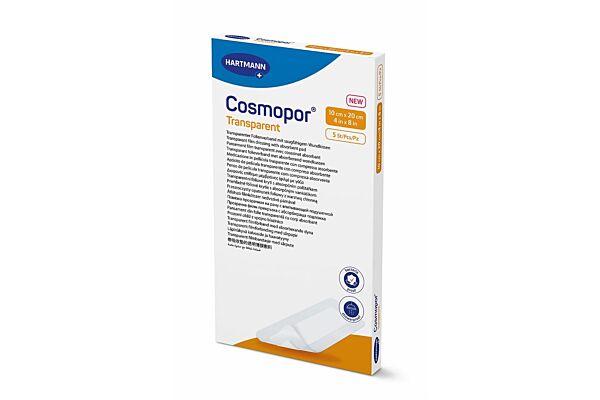 Cosmopor transparent 10x20cm stérile 5 pce