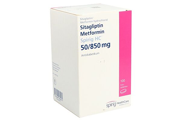 Sitagliptine Metformine Spirig HC cpr pell 50mg/850mg bte 100 pce