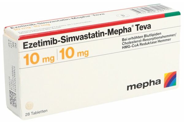 Ezetimib-Simvastatin-Mepha Teva Tabl 10/10 mg 28 Stk