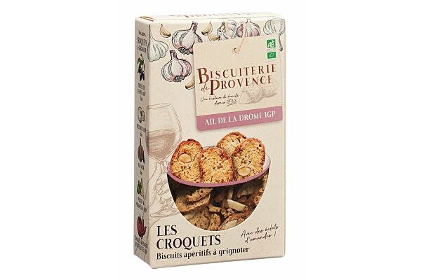 BISCUITERIE DE PROVENCE croquet apéritif ail bio 90 g