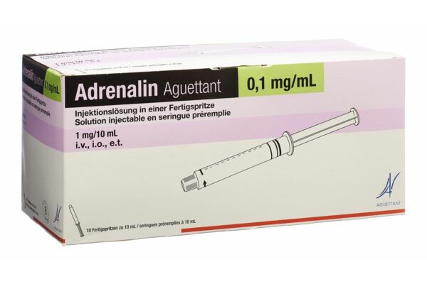 Adrenalin Aguettant sol inj 1 mg/10ml 10 ser pré 10 ml