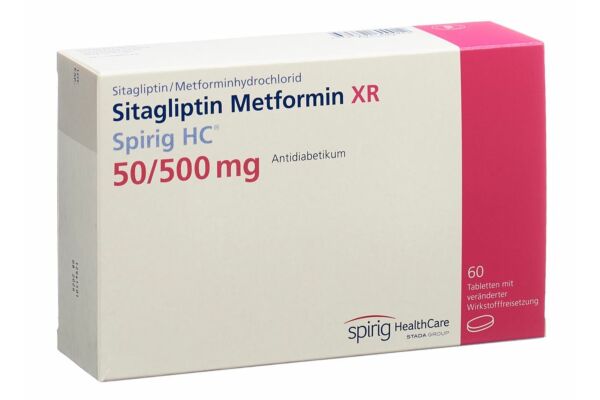 Sitagliptin Metformin XR Spirig HC Ret Tabl 50mg/500mg 60 Stk