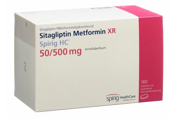 Sitagliptin Metformin XR Spirig HC Ret Tabl 50mg/500mg 160 Stk