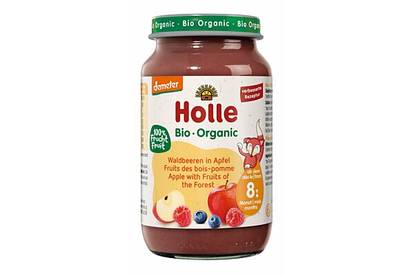 Holle Waldbeeren in Apfel Glas 220 g