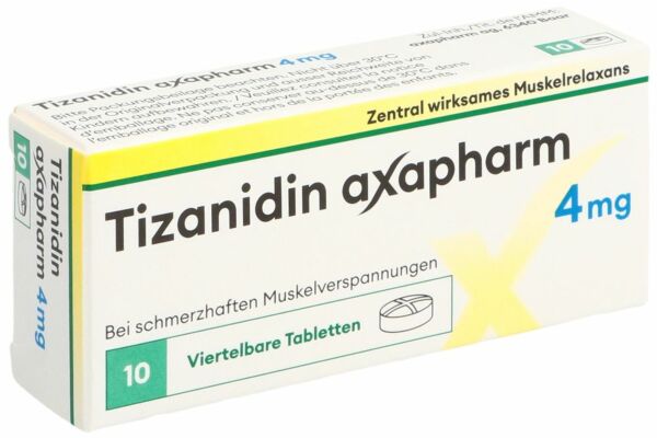 Tizanidine axapharm cpr 4 mg 10 pce