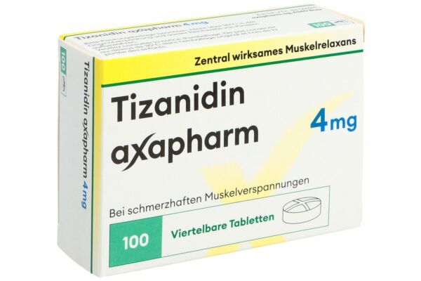 Tizanidine axapharm cpr 4 mg 100 pce