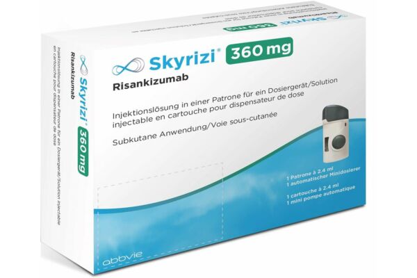 SKYRIZI sol inj 360 mg/2.4ml cartouche 2.4 ml