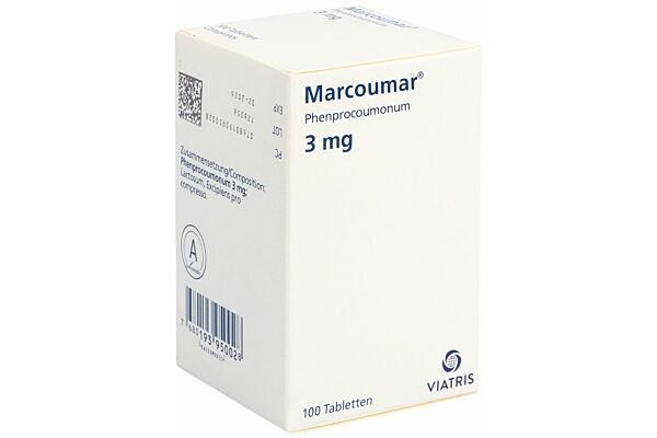 Marcoumar cpr 3 mg fl plast 100 pce