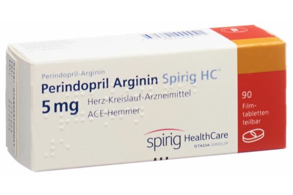 Perindopril Arginin Spirig HC Filmtabl 5 mg 90 Stk