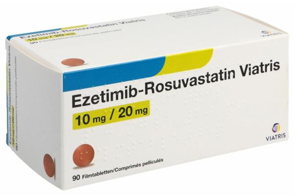 Ezetimib-Rosuvastatin Viatris Filmtabl 10 mg/20 mg 90 Stk