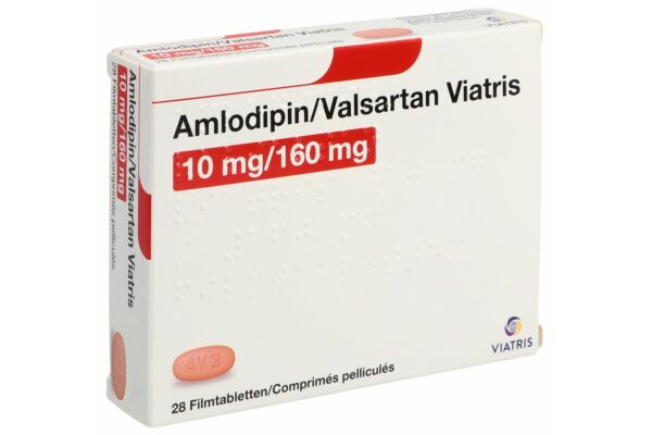 Amlodipin Valsartan Viatris Filmtabl 10mg/160mg 28 Stk