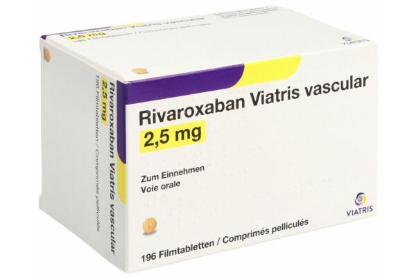 Rivaroxaban Viatris vascular Filmtabl 2.5 mg 196 Stk