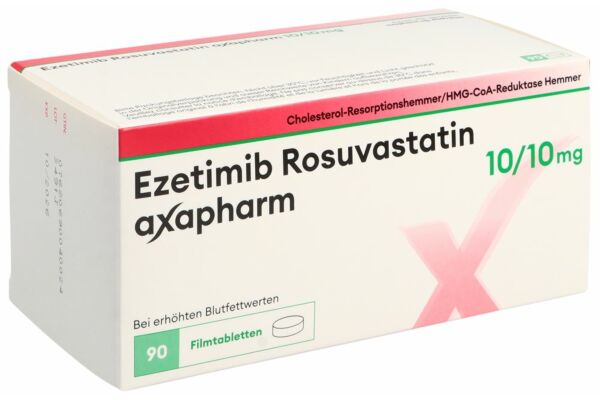 Ezetimib Rosuvastatin axapharm Filmtabl 10 mg/10 mg 90 Stk