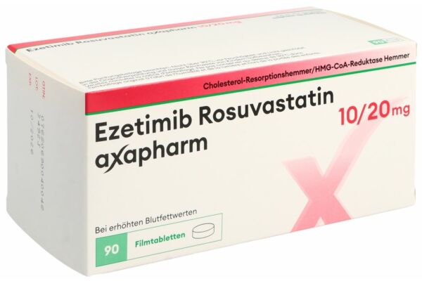 Ezetimib Rosuvastatin axapharm Filmtabl 10 mg/20 mg 90 Stk