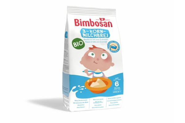 Bimbosan Bio bouillie au lait avec 3 céréales sach 300 g