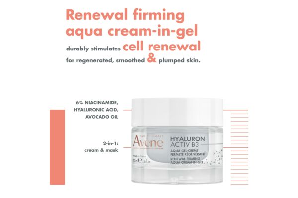 Avene Hyaluron Activ B3 Aquagel-crème bte 50 ml