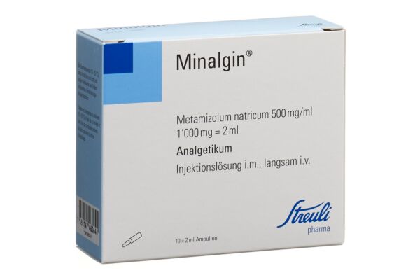 Minalgin Inj Lös 1 g/2ml i.m./i.v. 10 Amp 2 ml