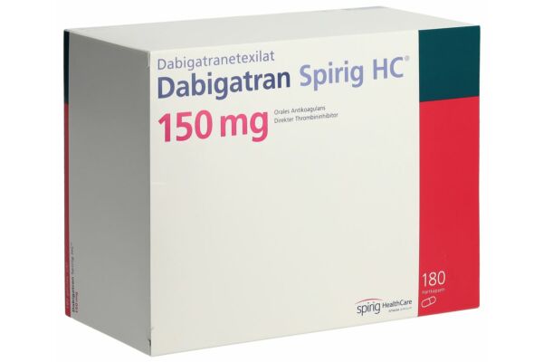 Dabigatran Spirig HC Kaps 150 mg 180 Stk