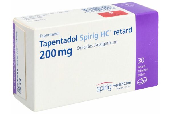 Tapentadol Spirig HC retard Ret Tabl 200 mg 30 Stk