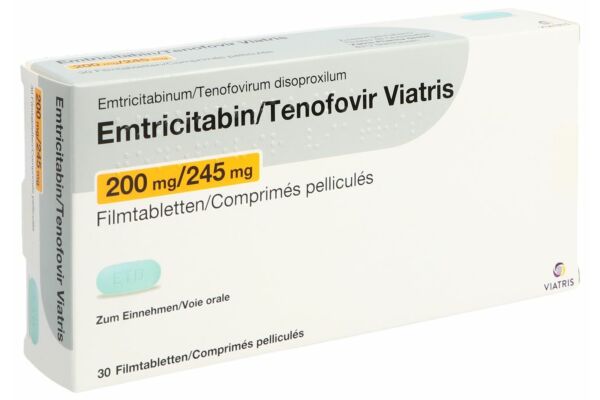 Emtricitabin/Tenofovir Viatris cpr pell 200/245 mg 30 pce