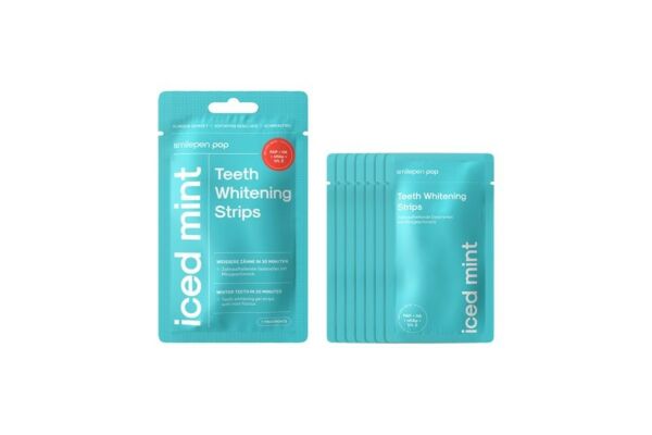 smilepen Pop Teeth Whitening Strips Iced Mint 7 x 2 pce