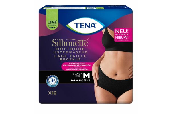 TENA Silhouette Plus M 75-100cm black 12 Stk